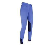 Hkm 9064 Penny Easy Pantaloni Da Equitazione Da Bambina, Con Inserti Al Ginocchio, Colore: Blu Grano/Blu Scuro, 146