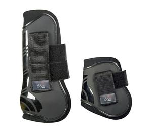 HKM 91991291.0621 - Ghette per Saltare e Tappi, Set da 4 Pezzi, Colore: Bianco/Nero