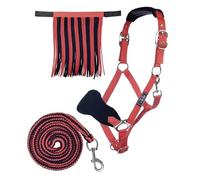 HKM Capezza set moschettone e frange antim. Viola/Lilla Full