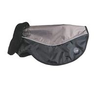 HKM - Cappottino per cani con pelliccia di orsacchiotto, colore: tortora/nero 30
