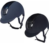 HKM Carbonio Professionale, Casco da Equitazione Unisex Adulto, Nero, L
