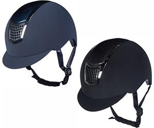 HKM Carbonio Professionale, Casco da Equitazione Unisex Adulto, Nero, S