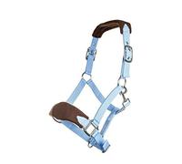 HKM - Cavezza in Nylon con Morbida Imbottitura in Pile Polare, Colore: Blu/Marrone