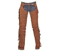 HKM Chaps con frange-43832100.1027 Pantaloni Marrone Scuro M