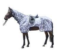 HKM - Coperta Anti-Mosche, 125 cm, Colore: Grigio/Bianco