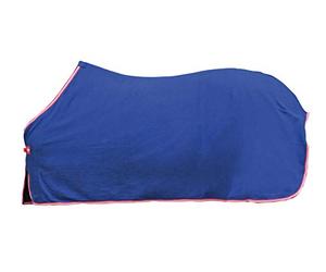 HKM Coperta per sudorazione - Alaska blu scuro/rosso/bianco/rosso, lunghezza schiena: 155 cm