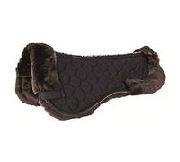 HKM Cuscino da Sella in Vera Pelliccia di Agnello Marrone Scuro
