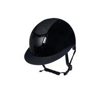 HKM Diamante Lucido, Casco da Equitazione Unisex Adulto, Nero, M