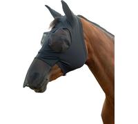HKM Elastica Maschera anti mosche con protezione per le narici Nero XL