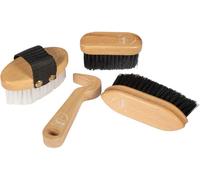 HKM- Hobby Horse Set da toelettatura in Legno, Colore Nature, Taglia Unica, 15207