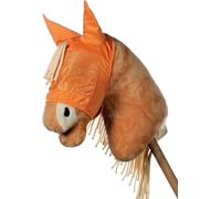 HKM- Hobby Horsing Maschera Anti-Mosche, Colore: Arancione Horse, 15268