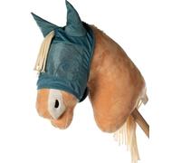 HKM- Hobby Horsing Maschera Anti-Mosche, Colore Turchese, Horse, 15268