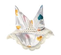 HKM Hobby Horsing Print Cappuccio Anti-Mosche Bianco con Cuori One Size