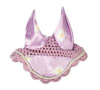HKM- Cappuccio Anti-Mosche, Colore Viola con Margherite, One Size, 14754