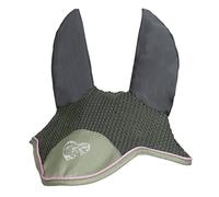 HKM Horse Spirit - Cuffia per mosche, colore: Grigio/Verde
