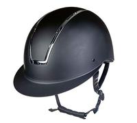 HKM Lady Shield - Casco da equitazione, taglia M 55-57 cm, colore: Nero/Argento
