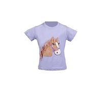 HKM Lola Fluffy T-Shirt, Viola Scuro, 122-128 Bambine e Ragazze