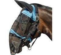 HKM Maschera anti mosche premium con protezione per le narici Blu fumoso Pony