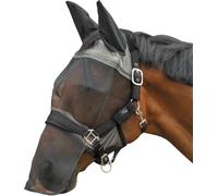 HKM Maschera anti mosche premium con protezione per le narici Grigio fango Warmblut