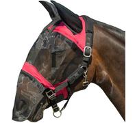 HKM Maschera anti mosche premium con protezione per le narici Magenta Pony