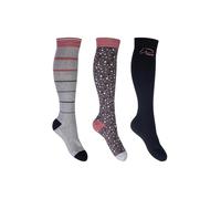 HKM Miami Calze al Ginocchio, Grigio/Nero, 35-38 Donna