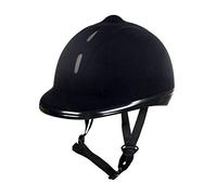 HKM New Flock, Casco da Equitazione Unisex, Nero, M=53-57cm