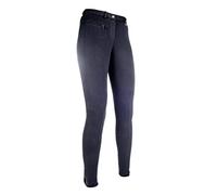 HKM Pantaloni da Equitazione da Donna Basic, Donna, Reithose -Basic- Damen und Kinder, Nero, 116