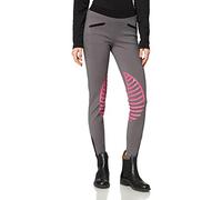 HKM Pantaloni da equitazione Leggings Starlight Donna, Hellgrau/ Pink, 42