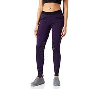 HKM Pantaloni da equitazione Leggings Starlight Donna, Viola/Nero, 38