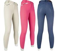 HKM - Pantaloni da Equitazione per Adulti, Modello Santa Rosa Pam Function, in Silicone, 6900, 6900, Blu Scuro, 80