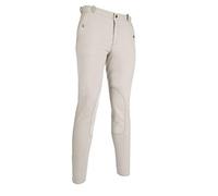 HKM - Pantaloni da Equitazione, Vera Classic Alos Rinforzi al Ginocchio, Uomo, Herren Reithose -Vera Classic- Alos Kniebesatz, Beige, 44