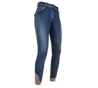 HKM Pasadena - Pantaloni da Equitazione in Denim Estivi Unisex