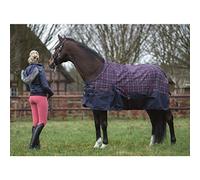 HKM PRO TEAM Speed - Coperta in vimini, colore: blu/rosso/a quadri 125