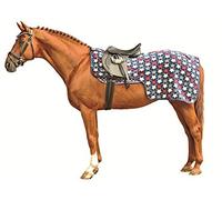 HKM PRO Team Stars - Coperta Termica all-Over, Colore: Blu Scuro, Lunghezza Schiena 125 cm