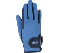 HKM Reithandschuh-Special-aus Hochwertiges Lederimitat, Guanti da Equitazione Unisex Bambini, Blau/Babyblau, 6