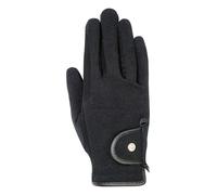 HKM Reithandschuhe Professional Nubuk Lederimitat, Guanti da Equitazione. Donna, Nero, 12
