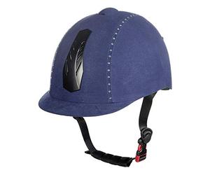 HKM Reithelm-Diamond-6900, Casco da Equitazione Unisex Adulto, 6900 Blu Scuro, S