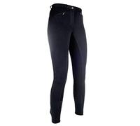 HKM Reithose -Basic Belmtex Grip- 3/4 Besatz 556585, Pantaloni Da Equitazione Bambino, Nero, 140