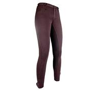 HKM Reithose -Basic Belmtex Grip- 3/4 Besatz 5909, Pantaloni Da Equitazione Donna, Marrone (Dunkelbraun), 46