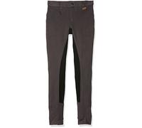 HKM Reithose-Basic Belmtex Grip Easy-3/4 Besatz, Pantaloni Unisex-Adulto, Grigio/Nero, 176