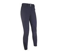 HKM Reithose-Elite Hunter-Silikon-Kniebesatz9100 Pantaloni, Nero, 48 Donna