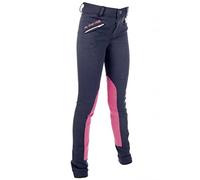 HKM Reithose-My First, Pantaloni Uomo, Blu Scuro/Rosa, 122