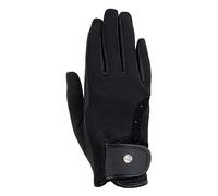 HKM Rosewood 9100 - Guanti da equitazione, taglia S, colore: Nero