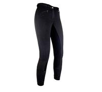 HKM SPORTS EQUIPMENT Reithose -Basic Belmtex Grip Easy- 3/4 Besatz Pantaloni Nero/Nero 176