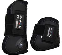 HKM Springgamaschen und Streichkappen, 4er Set Paratendini e Paranocche, Nero, 255270 cm