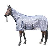 HKM Star Combo, coperta per mosche, grigio/bianco, lunghezza dorso: 125 cm
