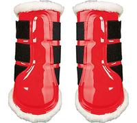 HKM - Stinchiere Comfort Lack-, Unisex, Equipaggiamento per Cavalli, 4189, Colore: Rosso, XL