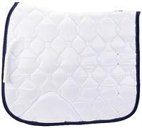 HKM Tappeto da sella-14042 - Tappeto da sella bianco/blu navy, taglia unica