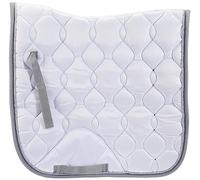 HKM Tappeto da sella-14042 - Tappeto da sella per auto, colore: Bianco/Argento