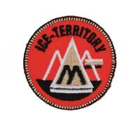 HKM Toppa territorio di ghiaccio, 47 x 47 mm, marrone, 5 pezzi